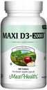 Maxi Health Kosher Vitamin D3 2000IU - Zelo absorbtivni dodatki vitamina D za zdrav imunski odziv, kalcijeva absorpcija, zobje in zdravje kosti - D3 Vitamin 2000 IU - 180 tablet