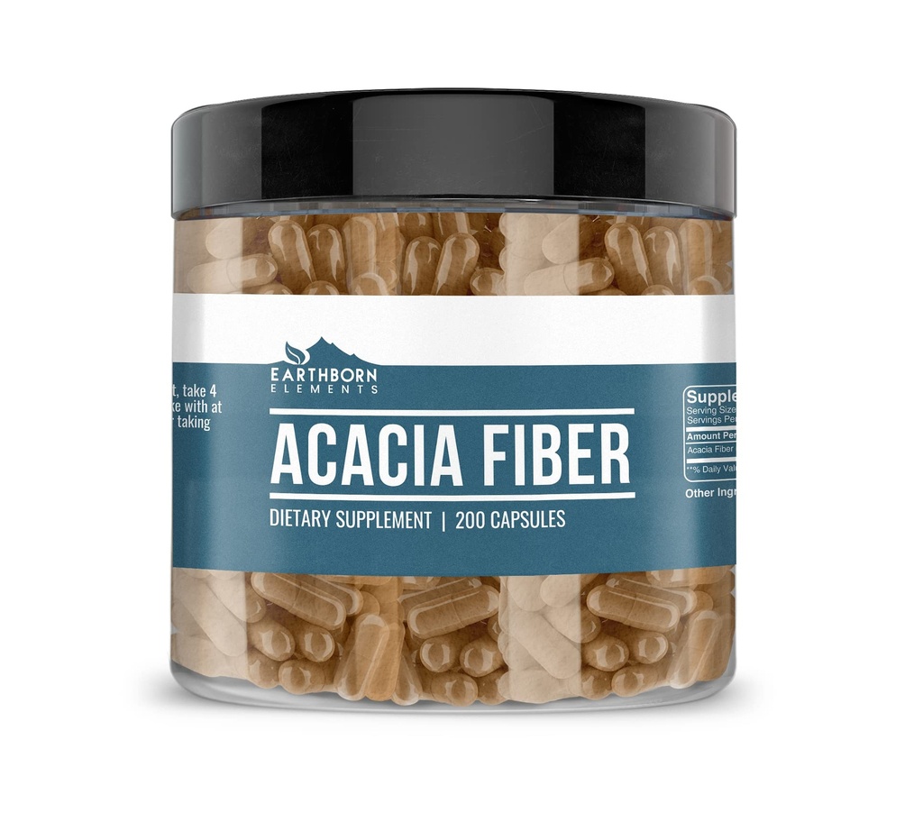 Elementi iz rodu Elementi Acacia Fiber 200 kapsul, čisti in nerazredčeni, brez dodatkov