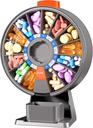 Zoksi velike tablete Organizator, Daily Pill Box za 7 ali 14 dni, Wall-Mountable tablet Dispenser Hold za medicino, Vitamin ali dodatki, Weekly Pill primeru z Easy Press Gumb (Grey)
