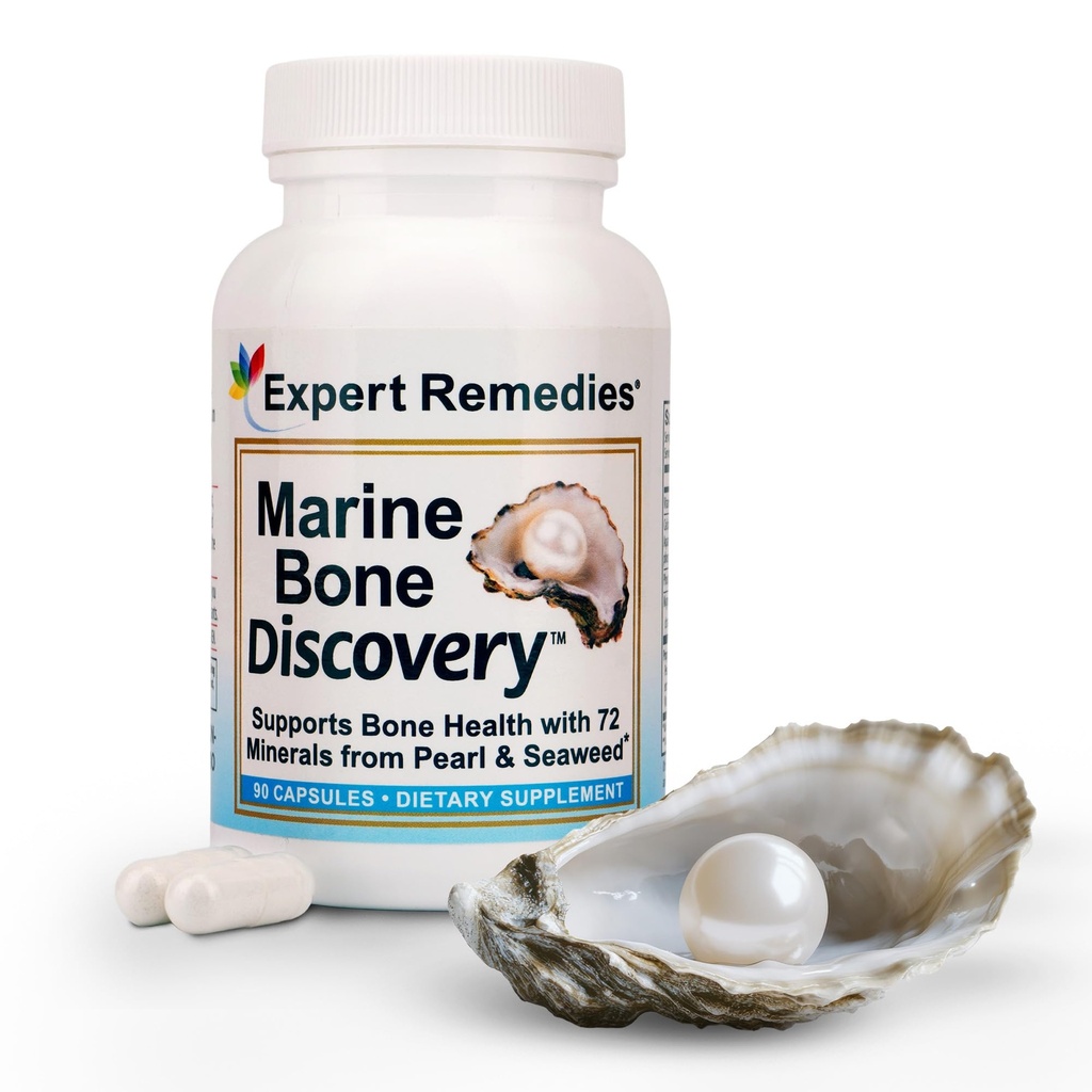 Pomorski kalcij kostne gostote dodatek, 3.5X Absorbljivi Pearl Calcium & Island Marine Algae, z magnezijem, vitamin D3 K2 & več, organska, holistična alternativa, astronavt Endorsed - 30 dni dobave