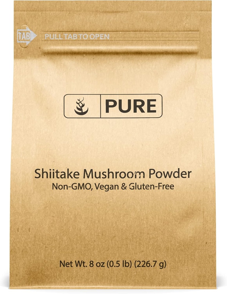 PURE POREKLA SESTAVINE Šitake goba (8oz) Črna gozdna goba, zeliščni ekstrakt, tradicionalni dodatek.