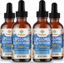 2000MG Liposomski glutation Tekoči, 98% Absorpcija, Aktivna oblika L-glutatione Dodatek, Vegan prijazen, Močan antioksidant kompleks za imunski sistem, Staranje obramba, Detox,8 FL.OZ