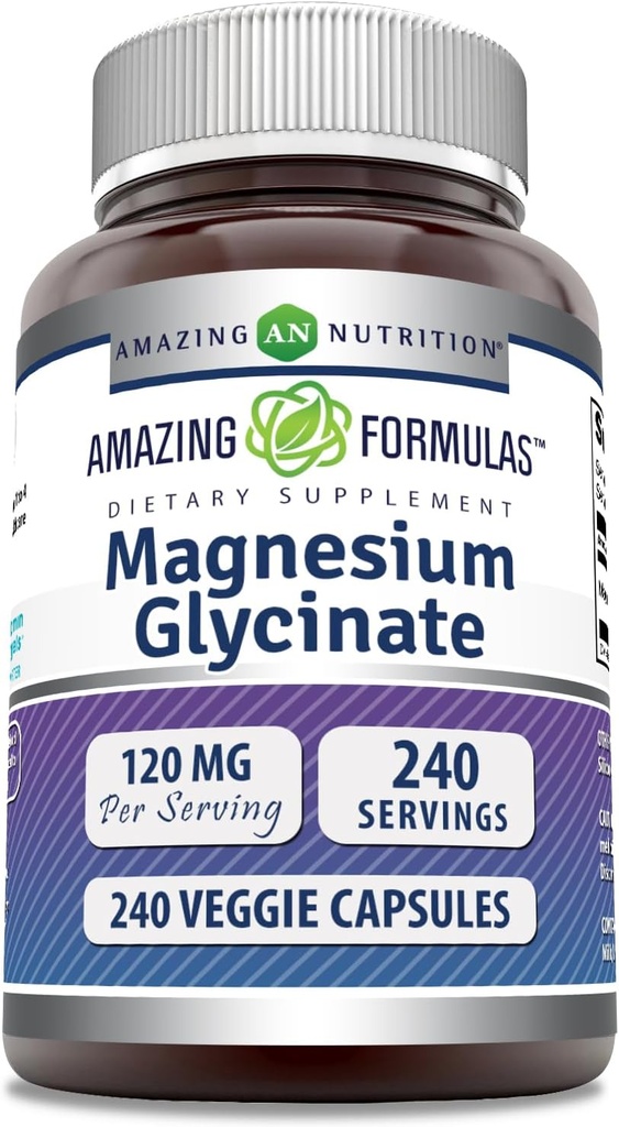 Neverjetne formule Magnezij (Glycinate) 120 mg na serviranje dodatek 
