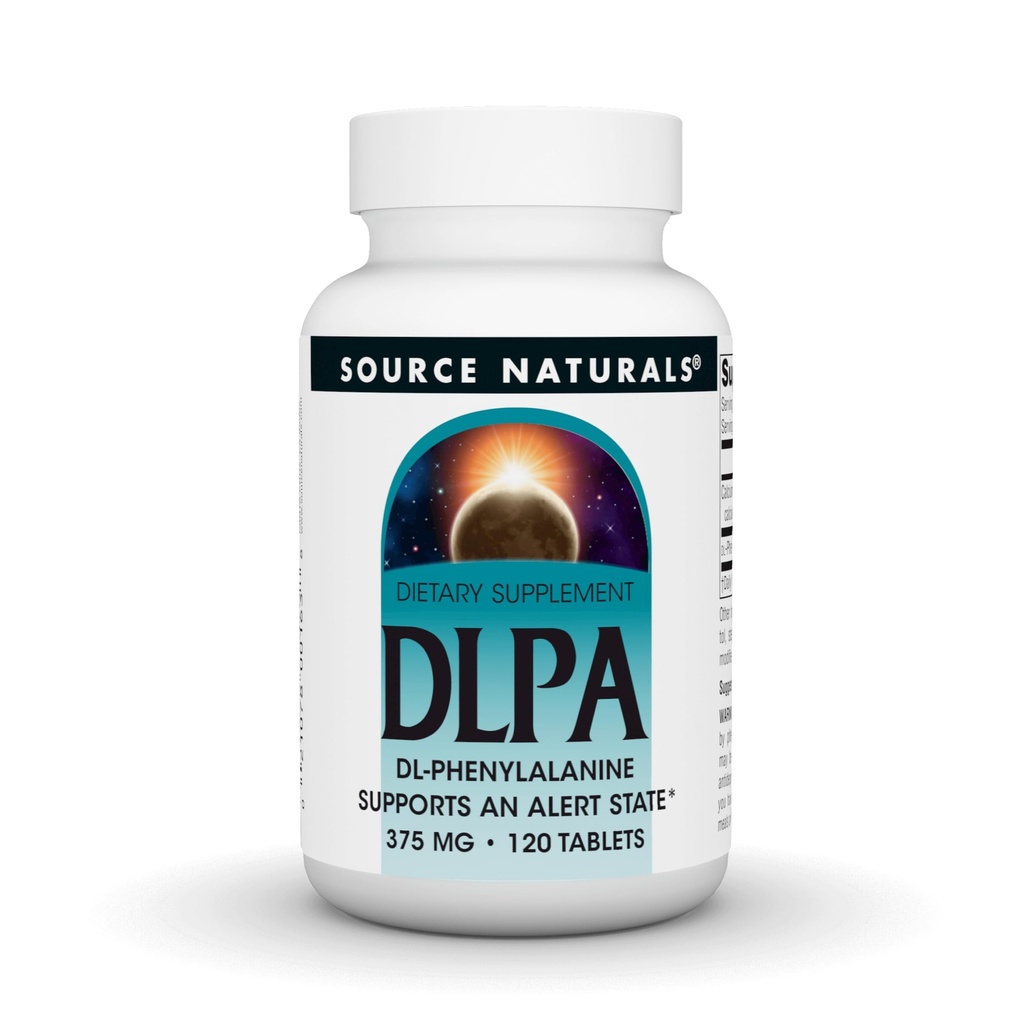 Vir Naturals DL-fenilalanin, podpira stanje pripravljenosti* - 375 mg - 120 tablet
