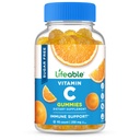 Življenjski sladkor brez vitamina C – 250 mg – odlično okusno naravno aromo Gummy dodatek – vegetarijanski gensko prosti žvečljivi vitamini – za imuno podporo – za odrasle – 90 Gummies