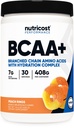Nutricost BCAA + Hydration Powder (Peach obroči) 30 Servings - razvejane verige aminokislin s hidracijskim kompleksom - Gluten-free, Non-GMO