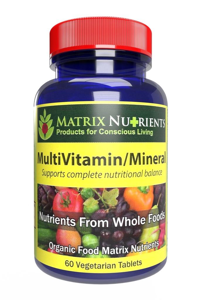MULTIVITAMIN - Mineral - 100% Organic, Cela hrana, Popoln multivitamin - Odlično za vsakodnevno zdravje, življenjski slog in več: Vitamin A, Vitamin C, Vitamin D, Vitamin E in še veliko več! Veganske tablete (60ct)