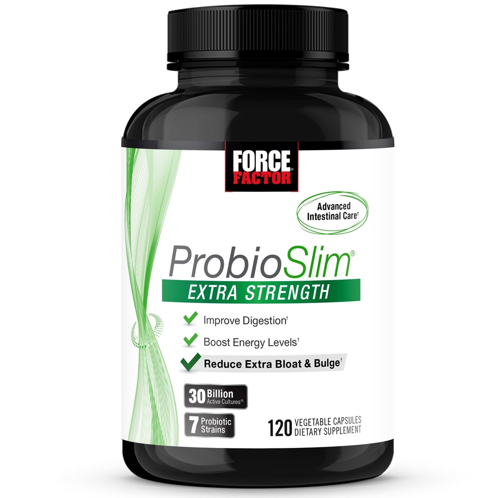 PROBIOSLIM Probioslim Extra Jakost Probiotiki za ženske in moške s 30 milijardami CFU probiotikov za digestivno zdravje, napihnjenost, in Gut Health, s Prebiotic Fiber, 120 Kapsule