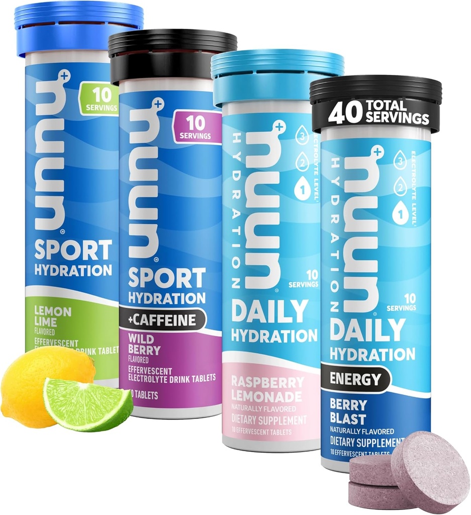Nuun Hydration Elektrolitske tablete - Razrešljive v vodi, popolno pakiranje 