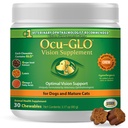 Ocu-GLO Cat & Dog Senior Supplement for Eye Support - Žvečljiva vizija Vitamini Dodatki za velike in majhne hišne ljubljenčke nego z luteinom, Omega-3 Maščobne kisline, grozdni semenski ekstrakt in antioksidanti