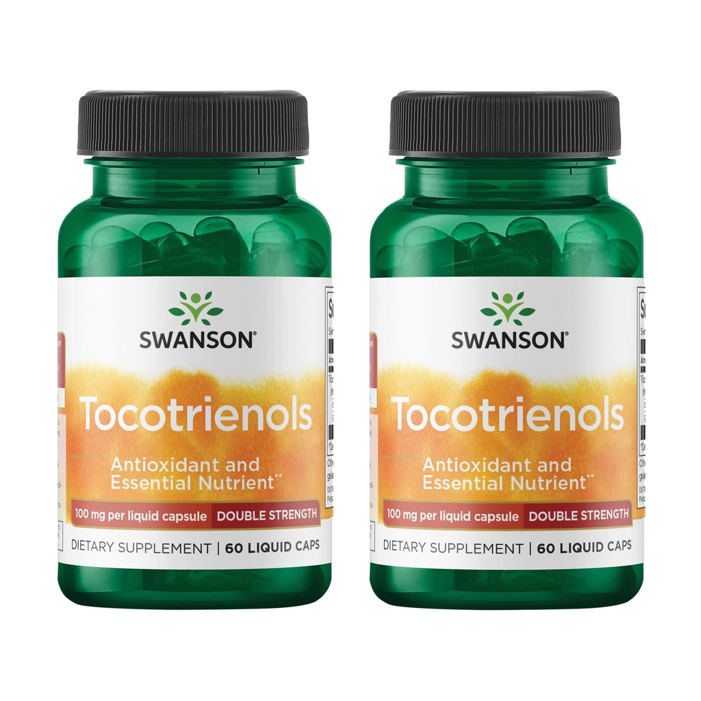 Swanson Dvojni jakosti Tokotrienoli - antioksidant - (60 tekočih kapsul, 100 mg vsak) 2 pakiranji
