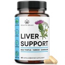 Jetrna čistila in popravila Formula - Zeliščna jetrna podpora dodatek z mlekom Thistle Dandelion koren kurkuma, Artichoke Extract za zdravje jeter - 60 Count