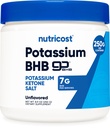 Nutricost Kalijev BHB soli, Exogeni Ketone dodatek, 6.4g beta-hidroksibutirat na obrok, 250 gram
