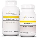 Integrativni terapevtski paket z Berberinom, 60 kapsulami in terakurmin HP, 120 kapsulami - Berberin za metabolično podporo* - Theracurmin dodatek To je 27x Več Biorazpoložljiv*