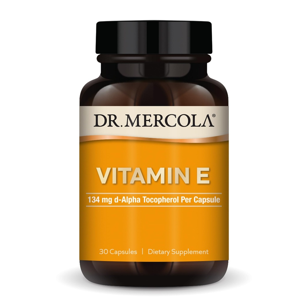 Dr. Mercola Vitamin E - Podpira zdravo stanje kože in antioksidantov - Tokoferoli in tokotrienoli Mešanica - Ne-GMO, Gluten-free & Soy-free - 30 kapsul (30 servivov)
