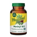 MegaFood Metil B12 - Vegan - Vključuje metil Folat, vitamin B12 & B6 - Podpira proizvodnjo celične energije, zdravje živčevja in kardiovaskularne funkcije - 60 tablet
