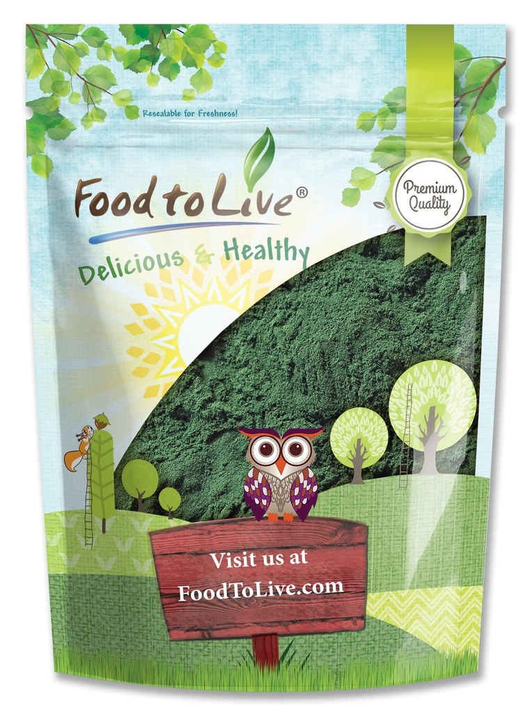 Hrana za živo klorelo v prahu, 1 funt - Košir, Raw Green Algae, Vegan Superfood, Bulk, Pure Vegan Green Protein, bogata z vitamini in minerali, super za pijače, čaji in napitki