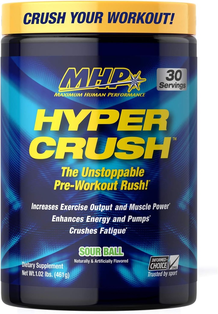 Mhp Bcaa Strong Pre, Intra, Post Workout pijača, Naravne fermentirane aminokisline, Leucin, Muscle Recovery, Sour Ball, 30 Servings