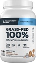 Prozorni laboratoriji Grass-Fed Whey Protein Isolate - naravno aromatizirani, brez glutena sirotkinih beljakovin v prahu z 28 g beljakovin na serviranje in 9 aminokislin - 30 servingov, čokoladni piškot
