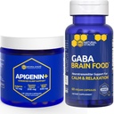 NARAVNI ZASTAVI GABA Brain Food + Apigenin dopolnilo za spanca - Podpora Sprostitev in spanje* - 180 Vse kapsule