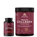 Ancient Nutrition Multi colagen Napredne kapsule, mišice, 90 Count + Multi colagen Protein Powder, nearomatizirano, 45 Serving