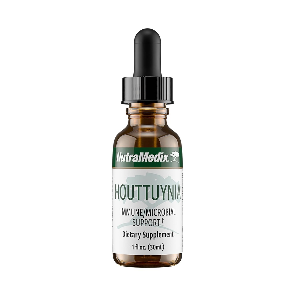NutraMedix Houttuynia - Gastrointestinalni, Imunski sistem & Microbial Support Tinkture - pomaga pri prebavi, GI Zdravje in razstrupljanje telesa - Rastlinske tekoče kapljice (1 oz / 30 ml)
