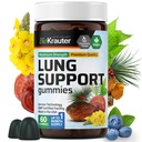 BIO KRAUTER Lung Detox Gumies - 60 Veganski žvečilniki - Lung Cleanse dodatek w/vitamin C & Mullein Listna mešanica - Dihalna podpora