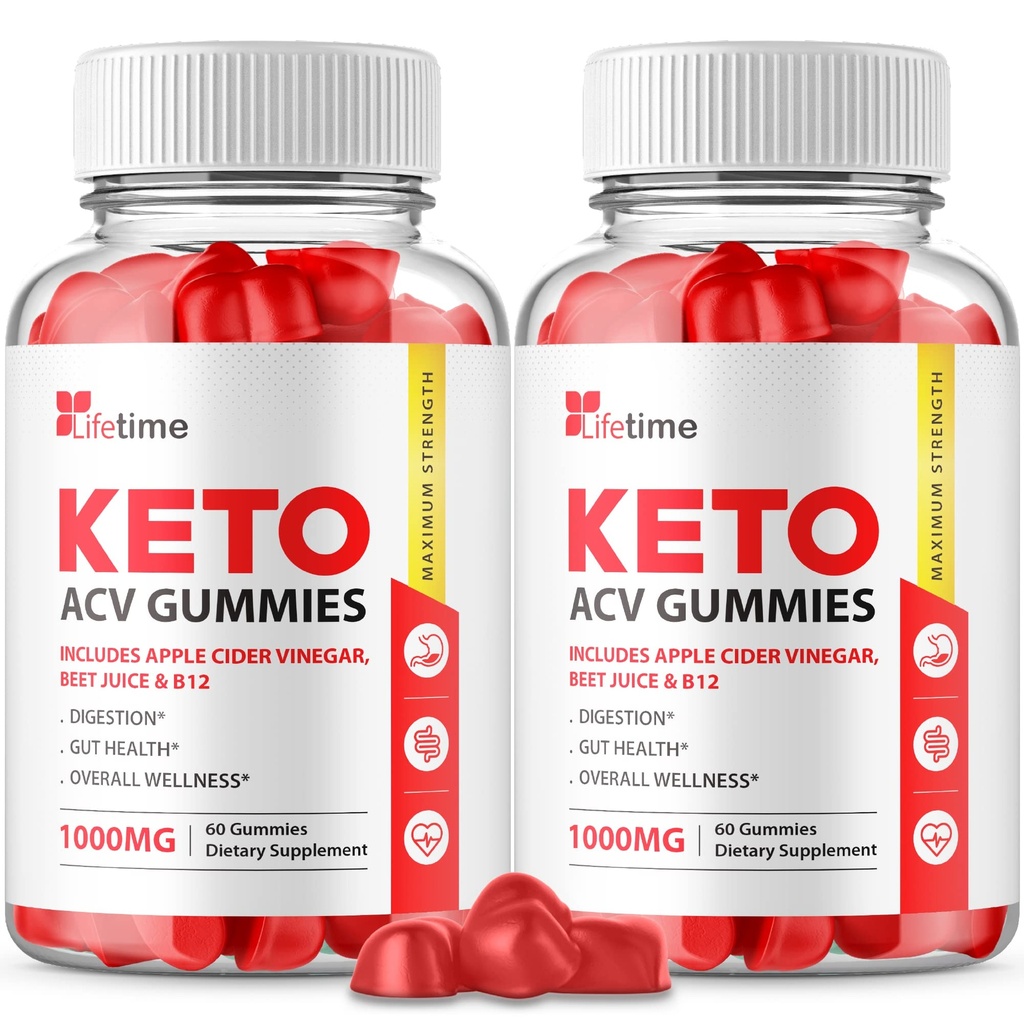 (2 paket) Življenjska doba Keto Plus ACV Gumies - Uradna formula, Vegan, Non GMO - Lifetime Keto acc Gumies, Life Time Keto Gumies with Apple Cider Vinegar, Vitamin B12, Granatni sok (120 Gummies)