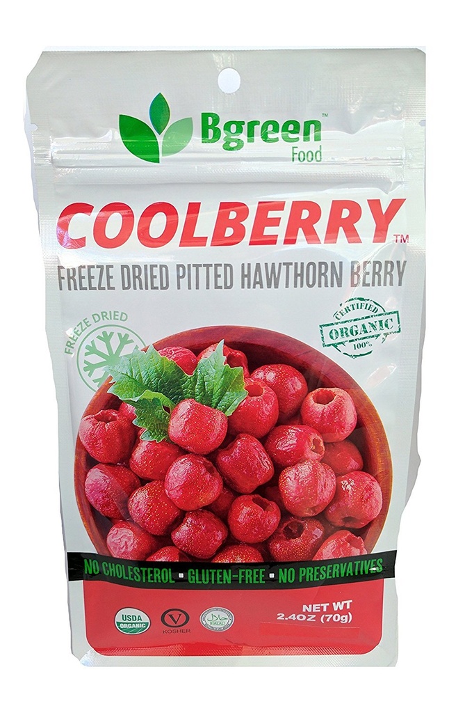Zeleno-organski zamrzovanje posušen Hawthorn Berry, USDA Organski, čaj Infuzija, Smoothie, Superfood