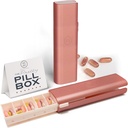 Komplet Lepe tablete - Stylish & Compact Daily tablet Organizator, Medication tablete Primer, Tablete Container za upravljanje z vitamini, tablete imetnik, Potovanja bistvene za ženske in moške - Rose