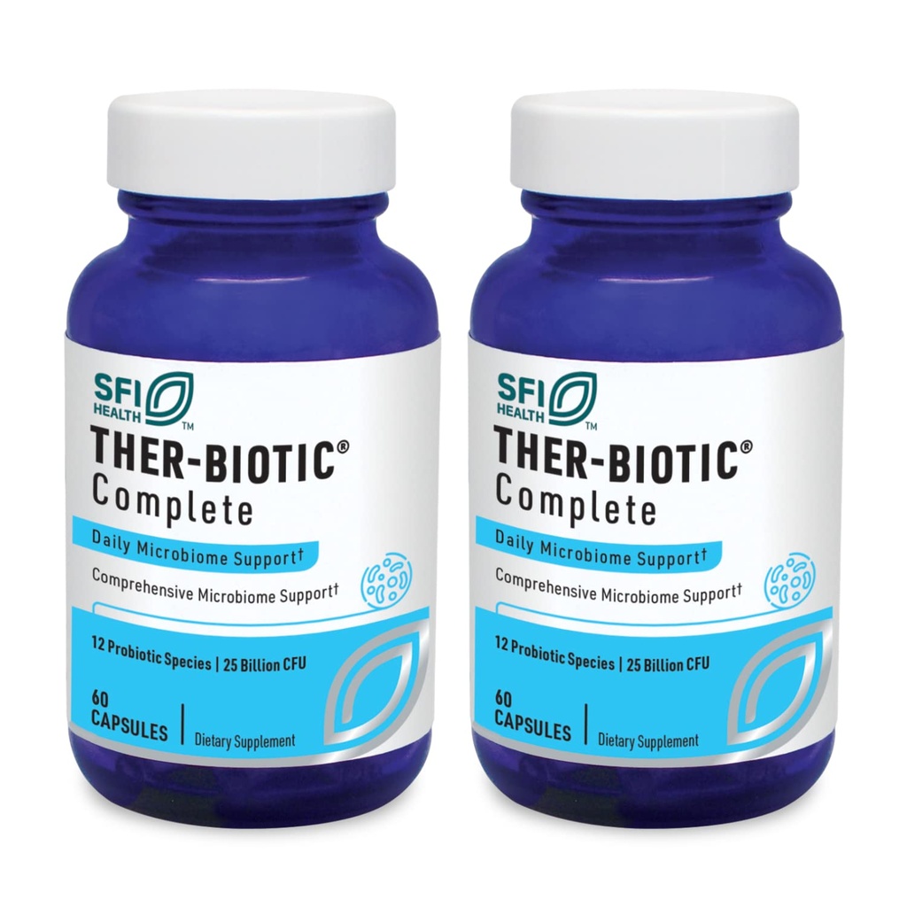 Klaire Labs SFI Health Ther-Biotic complete - hipoalergeni probiotiki za ženske in moške - kislo-stabilni probiotični dodatek - 12 Vrste za imuno-gestivno zdravje - 25 milijard CFU (2 paket)