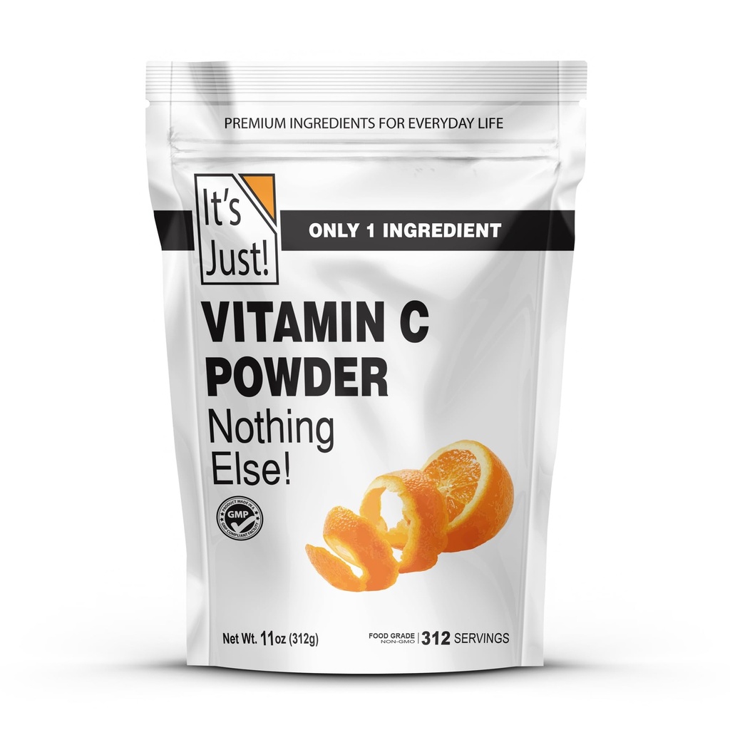- Vitamin C v prahu, 100% čista L-askorbinska kislina, stopnja hrane, Imunska podpora, domača kozmetika (11oz)