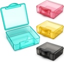 Majhne tablete Box 4 ccs,Cute Travel Pill Organizer Primer Mini Tiny Clear Plastic shranjevanje kontejnerji Prenosni za žepno torbico