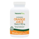 Nature Plus Orange Juice Žvečljivi vitamin C - 500 mg, 90 Tablete - Visoka jakost Imunska in Vaskularna zdravstvena podpora dodatek, Antioksidant - Nežen na želodcu - Vegetarian, Gluten-free - 90 Serving