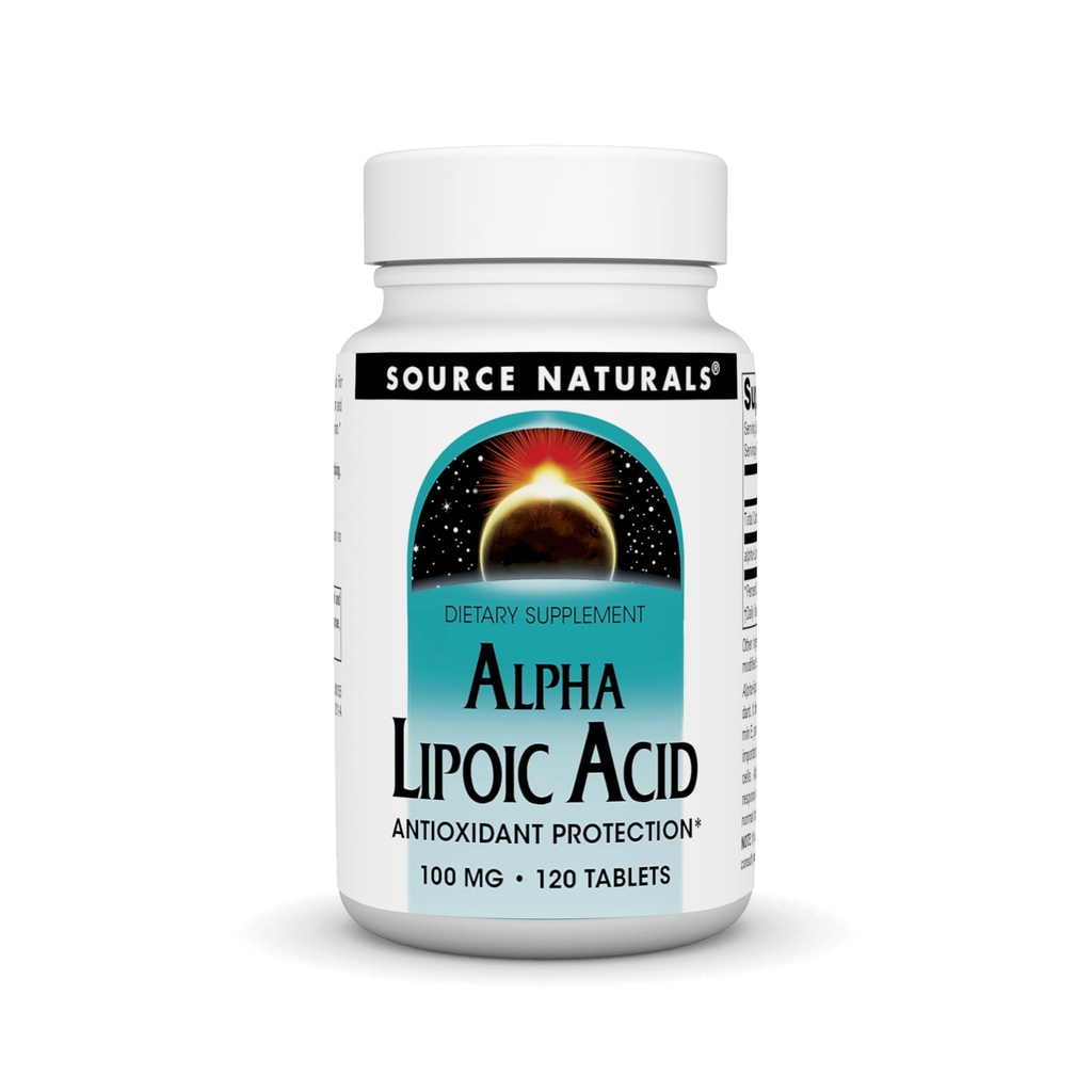 Vir Naturals Alpha lipoična kislina podpira zdravo presnovo sladkorja, delovanje jeter in pridobivanje energije* - 100 mg - 120 tablet