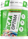 NutraKey BCAA Optima Post Recovery Complex, Brez sladkorja, brez ogljikovih hidratov, Recovery Aid, Sour Gummy Worms