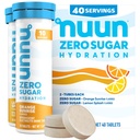 Nuun nič sladkor Hidracija Elektrolitske tablete - natrijev, kalij, klorid, kalcij, magnezij, lahke in okusne sadne arome, brez sladkorja, gluten brez, vegan, mešano pakiranje citrusov 4 (40 skupaj)