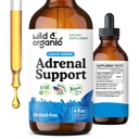 Wild & Organic Adrenal Podpora Kapljice za pozitiven Outlook - Naravni Nadledvična podpora dodatki za ženske in moške - Vegan, Brez sladkorja in alkohola - 2-mesečni dobave - 4 fl oz