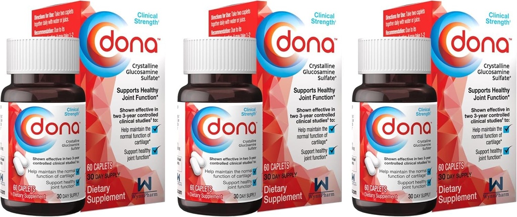 DONA kristalin glukozamin sulfat 60 kapsul (3 pakiranja)F