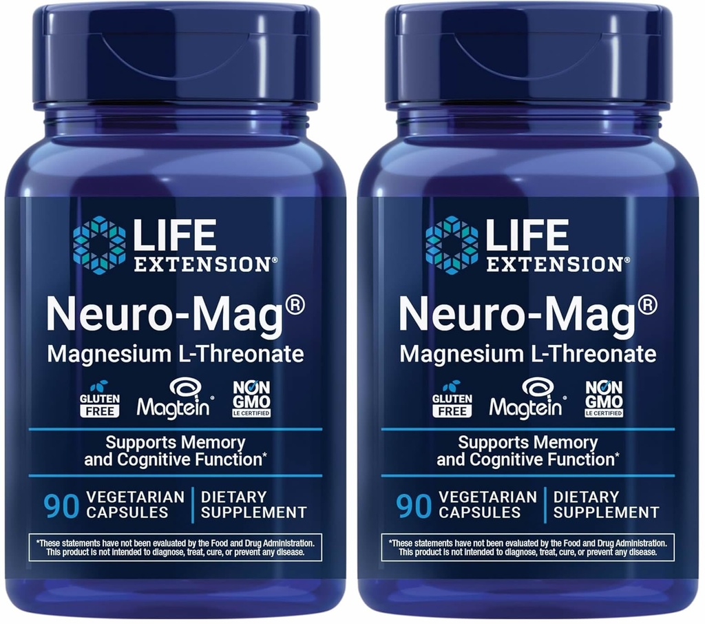 Življenjsko podaljšanje Neuro-mag Magnezijev L-treonat, 90-krat (paket 2)