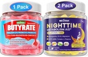 Sveženj: Butyrate Gumies z probiotiko + Prebiotik + Postbiotik & Melatonin 10mg 20mg Presnova nočnega časa Spanje Gumies