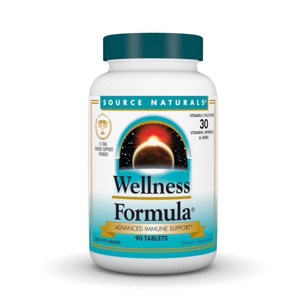 Vir Naturals Wellness Formula Bio-Uravnani vitamini in rastlinska obramba - Imunski sistem podpora dodatek & Imunity Booster* - 90 Count