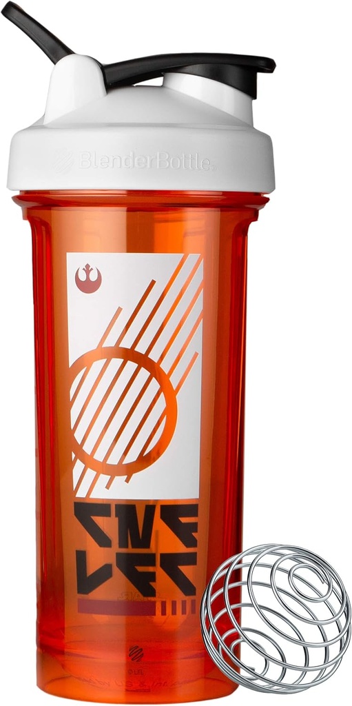 BlenderBottle Star Wars Shaker Steklenička Pro serija kot nalašč za proteinske pretrese in pred vadbo, 28-Ounce, Rebel Badge