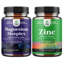 Sklop visoke Absorpcije Magnezij spanje dodatek - Melatonin-free Calm Magnezij za spanje in cink 50mg Imunska podpora - Cinkov kompleks dodatek za imunski sistem