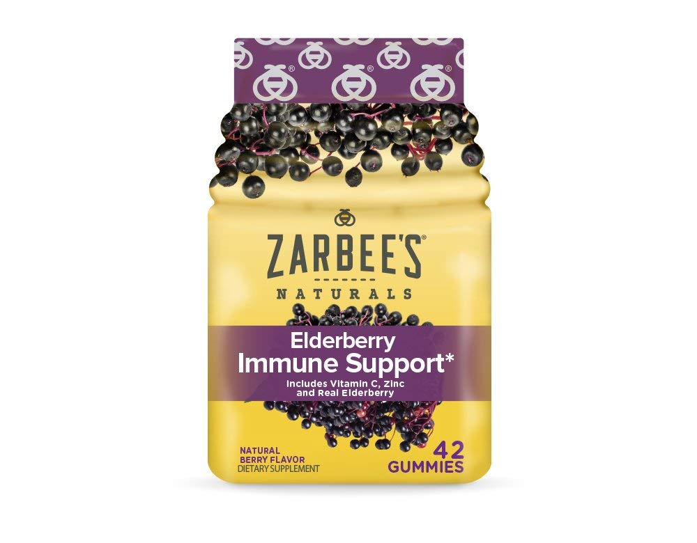 Zarbee's Adult Elderberry Immune Support Gumies, Berry 42ct