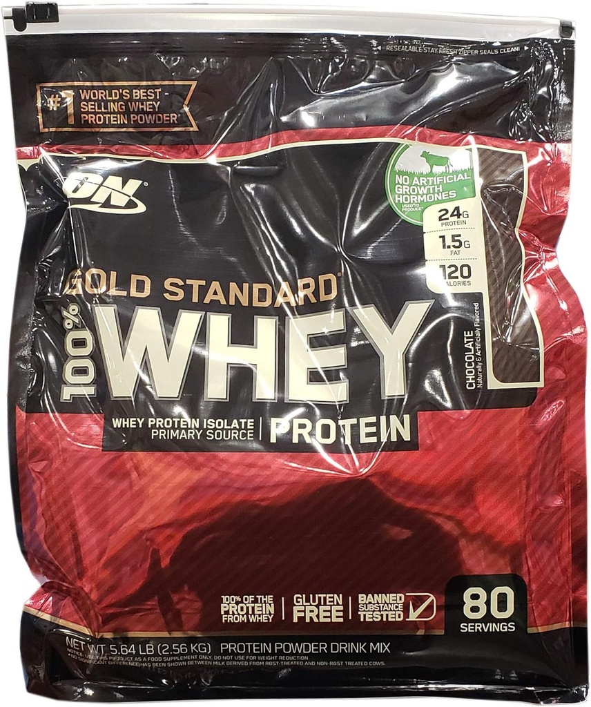 Optimum Nutrition 100 % Whey Chocolate Gold Standrad, 5,64 funt