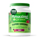 Neverjetna travnata zelena mešanica superhrana: Superzeleni v prahu s Spirulina, Klorella, pesa korenski prah, Pregestiv encimi, Prebiotiki in probiotiki, Berry, 100 Serving (Packaging May Vary)