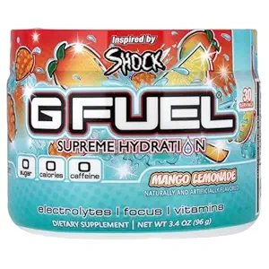 G Gorivo Mango Limonada Vrhunska Hidracija, Elektrolit v prahu Mix za energijo in fokus, Sladkor in kofein Brezplačni dodatek z esencialnimi vitamini in minerali, Mango Limonada Flavor, 3.4 oz - 30 Servisi