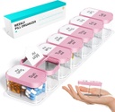 Odaro ekstra velike tedenske tablete Organizator 2 krat na dan, tablete Box 7 dan am Pm za zadrževanje dnevno Medicine Vitamin in dodatki - roza