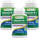 Najboljši naravni vitamin B1 kot tiamin mononitrat 100 mg tablete (120 število (paket 3))
